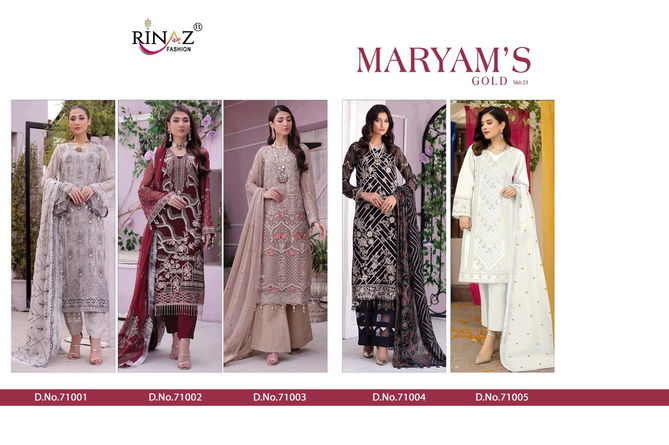 Rinaz Mariyam Gold 23 Trending Pakistani Suits Catalog
